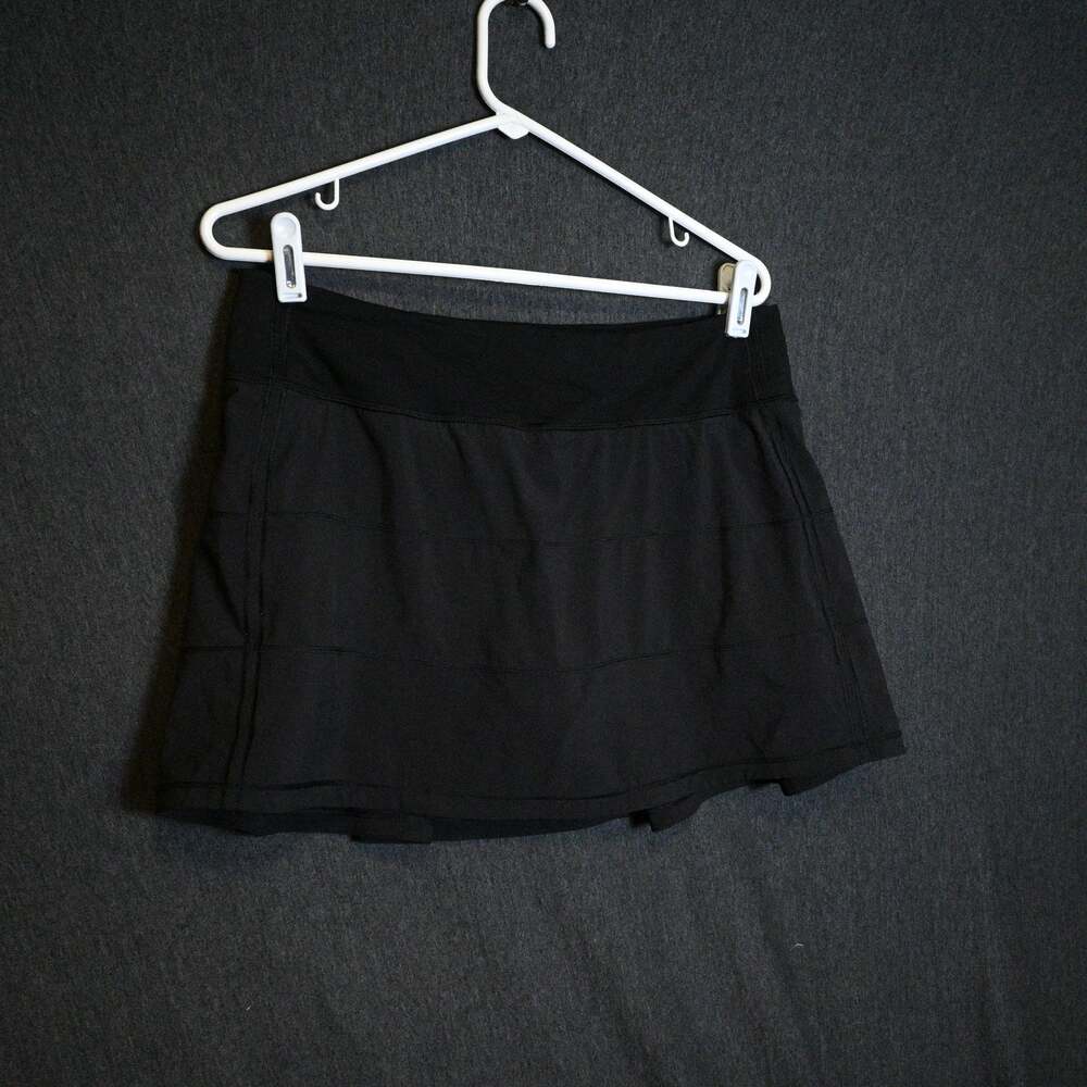 Lululemon Women's 8 Tall Pace Rival Mid-Rise Skirt Skort Tennis Athletic Black